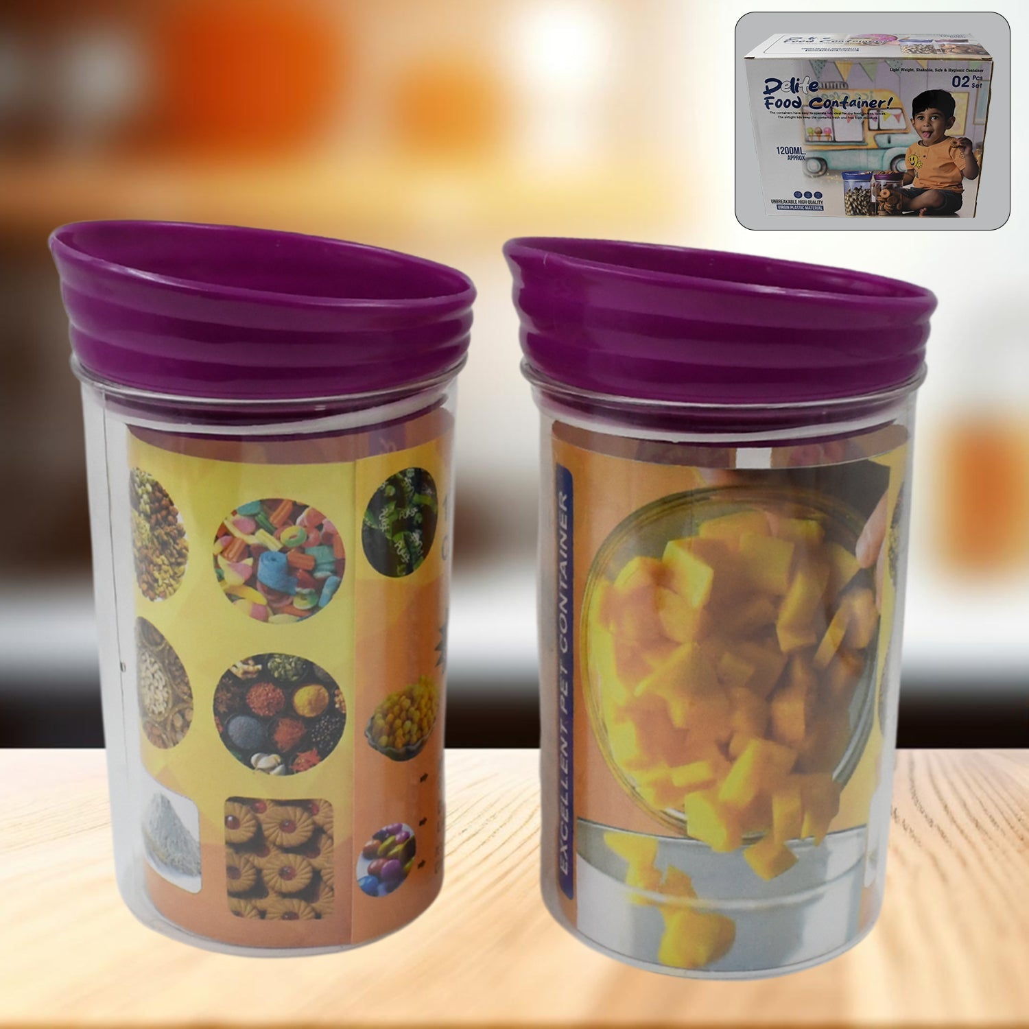 Plastic Premium Quality Kitchen Food Containers Set (1200ml Approx Set Of 2 Pc) Plastic Premium Quality Kitchen Food Containers Set (1200ml Approx Set Of 2 Pc)